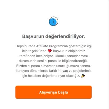 Hepsiburada İnfluencer Başvuru Sürekli Beklemede