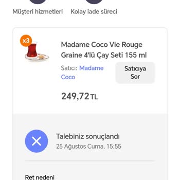 Madame Coco Hasarlı Ürünler //kırık