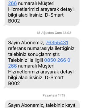 D-Smart Net Arıza Kayıtlarından Hiçbir Sonuç Alamadık