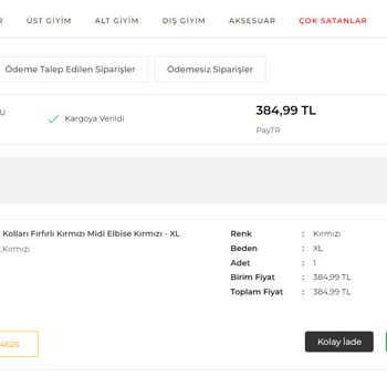 Tuba Butik Para İadesi Mağduriyet Giderilmesi
