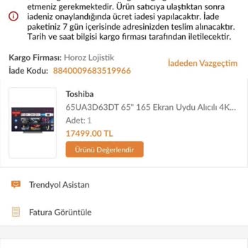 Trendyol Para İademi Yapmıyor Ve Müşteri Arkasında Durmuyor