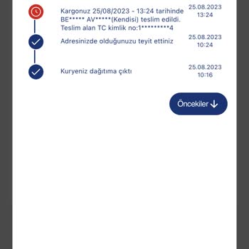 Gebze Issıkgöl Aras Kargo Teslim Edildi SMS'i Atması, Teslim Etmemesi