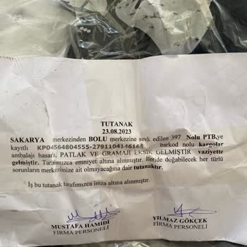PTT Kargom Yırtık Ve Eksik Geldi