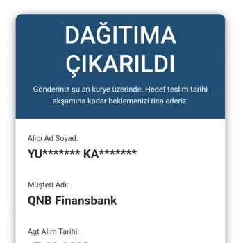 AGT Kurye (aynigunteslim.com) Kartımın Teslim Edilmemesi