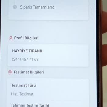 Vodafone Online Sipariş Teslim Edilmemesi