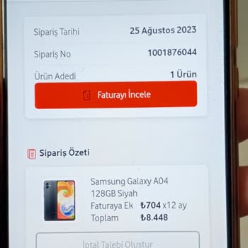 Vodafone Online Sipariş Teslim Edilmemesi