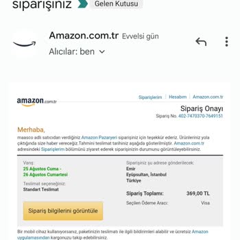 Amazon Siparişim Yanlış Adrese Gönderildi.