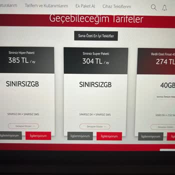 Vodafone Online Özel Fiyat Yanıltması
