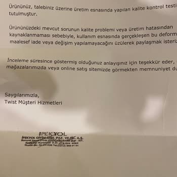 Twist Üretim Hatası Değilmiş...