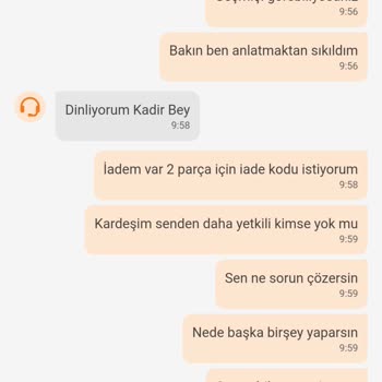 Trendyol 2 Parça Gelen Ürüne 1 Parça İade Kodu Verilmesi