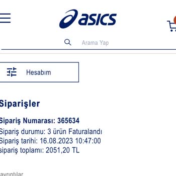 Asics Aldığım Ürünlerle İlgili Sorun