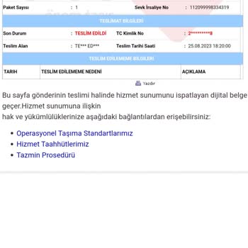 Aras Kargo Teslim Almadığım Kargo Teslim Edilmiştir Diye Mesaj Geldi