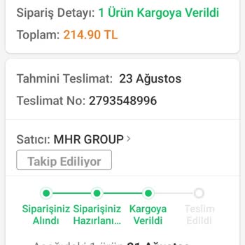 Trendyol'dan Sipariş Verme Pişmanlığı
