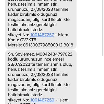 Mavinim Müşteri Memnuniyetsizliği