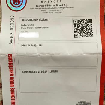 EasyCep Servis Hatası Olan Ürüne Ücret Talep Eden Güvensiz Firması