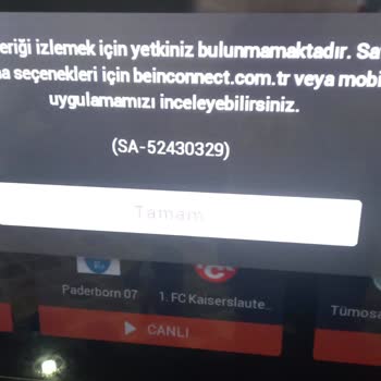 Digiturk BeIN Connect Yetkiniz Yok Diyor