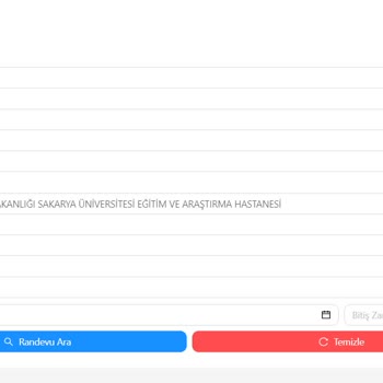 Sakarya Eğitim ve Araştırma Hastanesi Ne MHRS Den Ne De Hastanede Den Randevu Verilmiyor.