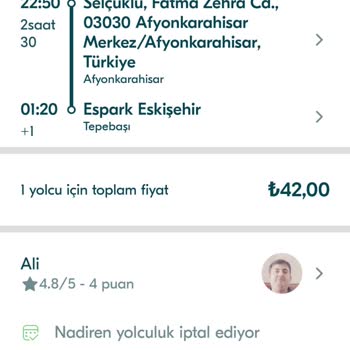 BlaBlaCar Fazla Ücret Talep Etme