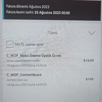 Vodafone C Mop Mobile Ve C Mop Contentboard Asi Altında Kesilen Para