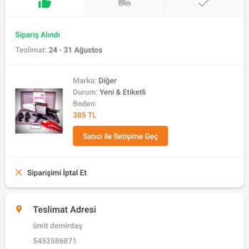 Trendyol Sipariş İptal Etmek İstiyorum
