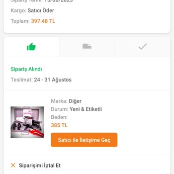 Trendyol Sipariş İptal Etmek İstiyorum