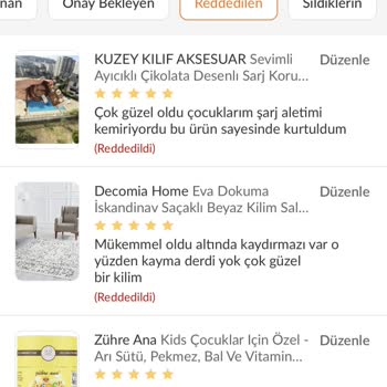 Trendyol'da Yorumlarımın Reddedilmesi