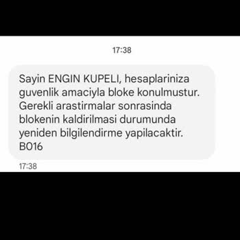 Enpara Güvenlik Nedeniyle Hesaba Blok Koyulması