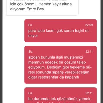 Yemeksepeti Sorumlu Kurumun Sorumlu Davranmaması