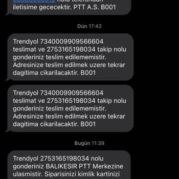 PTT Kargo İle Gelen Ürünlerim Evime Gelmiyor.