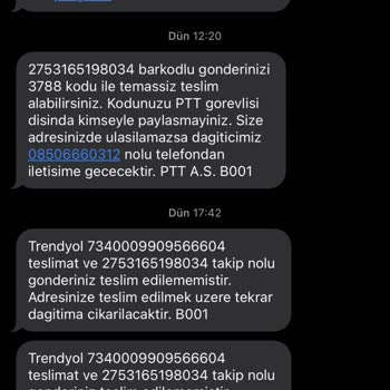 PTT Kargo İle Gelen Ürünlerim Evime Gelmiyor.