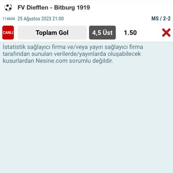 Nesine Canlı Bahiste Yanlış Skorla Bahis Aldırmak