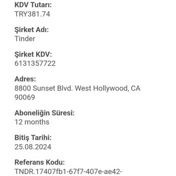 Tinder Yanlışlık Oldu Para İadesi İstiyorum