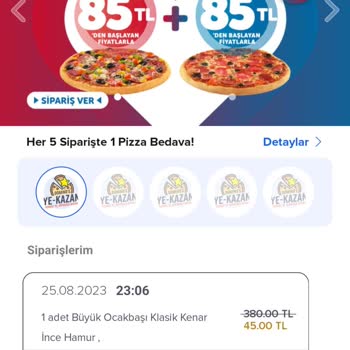 Domino's Erzurum Şubesi Sipariş Göndermiyor