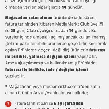 Media Markt Ürün Değişim Sorunu
