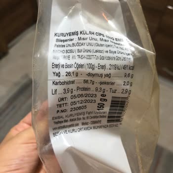Emsal Kuruyemişin Külah Cipsinden Gelen Plastik Kokusu