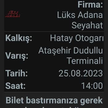 Lüks Adana Firmasını Gece Saat 01.00 Da Yolcu Bırakıp Gitmesi