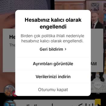TikTok Kalıcı Olarak Hesabımı Engelledi