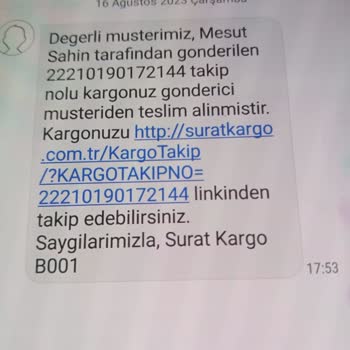 Sürat Kargo Kargo Kayıp Hala Teslim Edilmedi