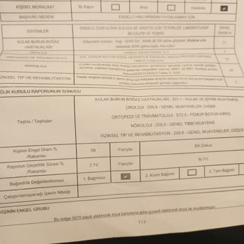 Sağlık Bakanlığı Engelli Raporu İçin