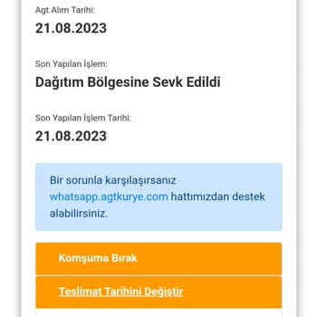 AGT Kurye (aynigunteslim.com) AGT Kargomu Getirmiyor