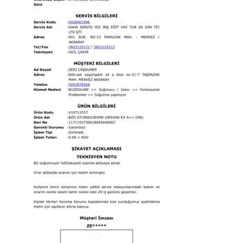 Vestel Buzdolabı Gövde Arızası