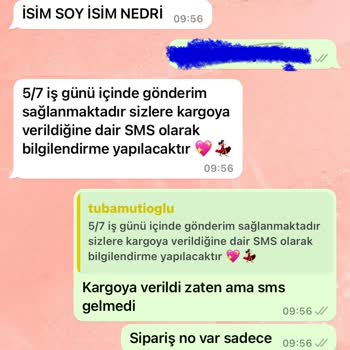 Tuba Mutioğlu Kargo Durumu Öğrenemiyorum