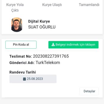 Dijital Kurye Firmasının Günlerdir Teslim Etmediği Hattım