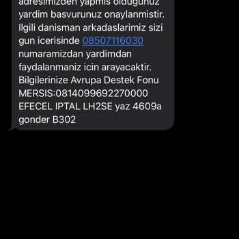 P*****a Adınıza Yardım Yapılacaktır 08507116030 Bu Numara Aradı