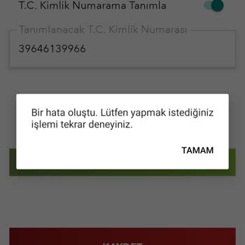 Passo T. C. Tanımlama Hatası