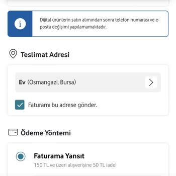 Vodafone Mobil Ödeme Limiti Kullanamama