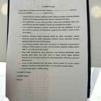 Contact Rent A Car Zorla Kasko Ve Fazla HGS Ücreti