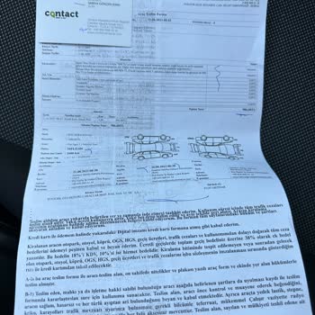 Contact Rent A Car Zorla Kasko Ve Fazla HGS Ücreti
