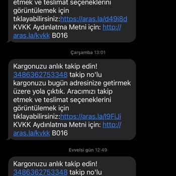 Aras Kargo Teslimat Problemi Var