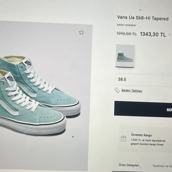 Sneaks Up Sitesinden Vans Mavi Sneakers Aldım Sol Tekinin Rengi Soluk
